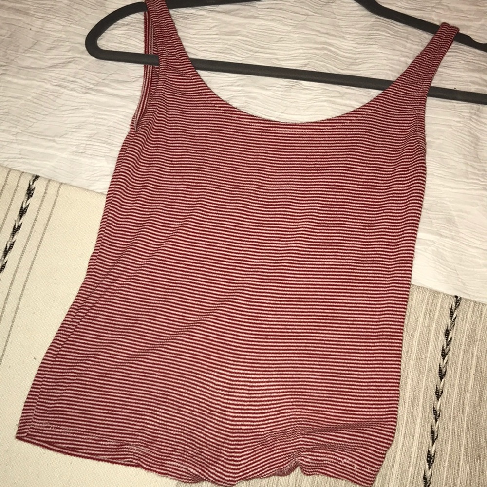 Red and White Brandy Melville Tank Too